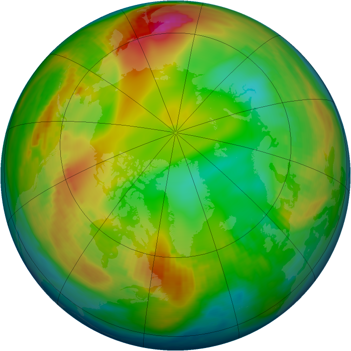 Arctic ozone map for 07 January 1980